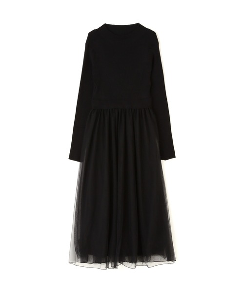 「NATURAL BEAUTY BASIC」 ドッキングワンピース MEDIUM チャコールグレー レディース_画像2