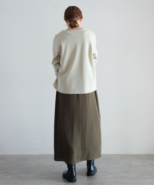 「NOMBRE IMPAIR」 長袖カットソー FREE カーキ レディース_画像9