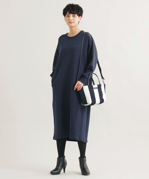 「EVEX by KRIZIA」 長袖ワンピース 40 ダークネイビー レディースの画像