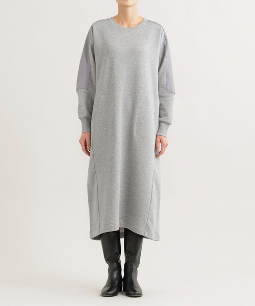 「EVEX by KRIZIA」 長袖ワンピース 40 ダークネイビー レディースの画像
