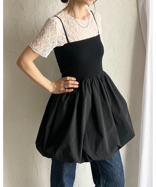 She's Closet チュニック カップ付き 2WAY バルーン キャミソール