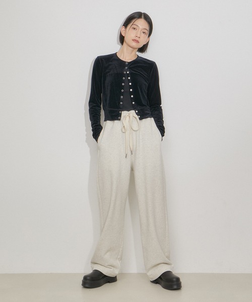 「ADAM ET ROPE'」 スウェットパンツ 36 ホワイト系その他7 レディース_画像6