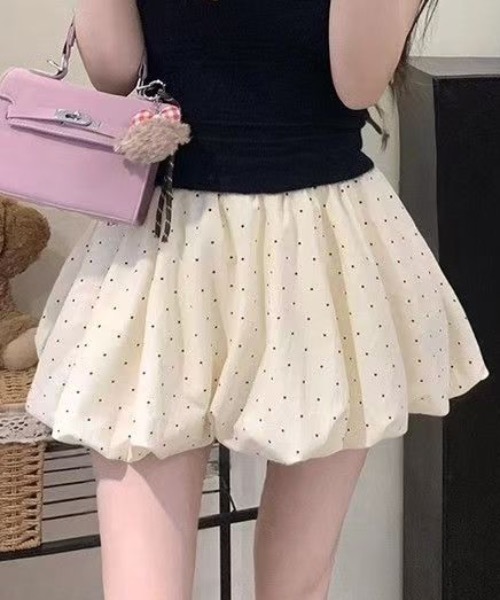 スカート 夏 ドット柄バルーンミニスカート : ZOZOTOWN Yahoo!店