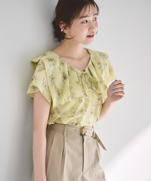 Y ロペ ROPE ピクニック 花柄 総柄 ブラウス シャツ トップス ROPE' PICNIC｜ロペピクニックのトップス（花柄・ボタニカル柄）通販