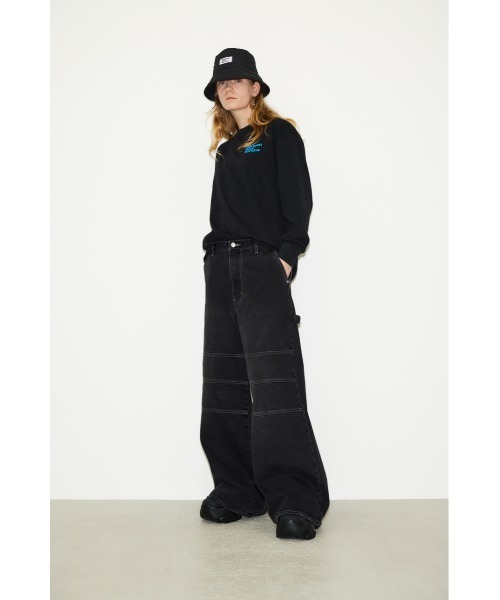 「THROW by SLY」 デニムパンツ 1 ブラック レディース_画像6
