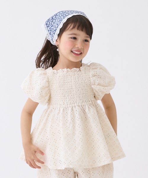 GUCCI（グッチ） 「KIDS」ストライプ柄長袖シャツ - ブルー キッズ