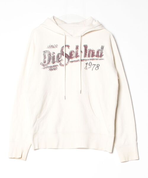 美品✨ディーゼル タイダイ オーバーサイズ パーカー プルオーバー ロゴ刺繍 M DIESEL（ディーゼル） プルオーバーパーカー M イエロー レディース