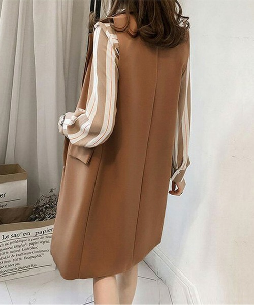 「AMELY」 「La-gemme」ベスト X-LARGE カーキ レディース_画像2