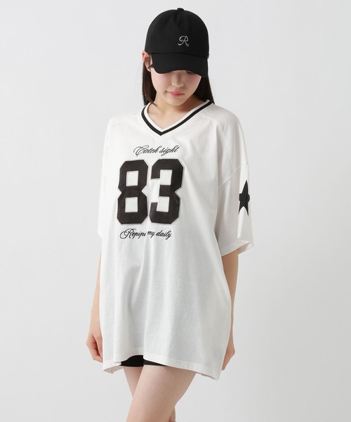 「repipi armario」 「KIDS」Tシャツワンピース SMALL ブルー系その他 キッズ_画像4