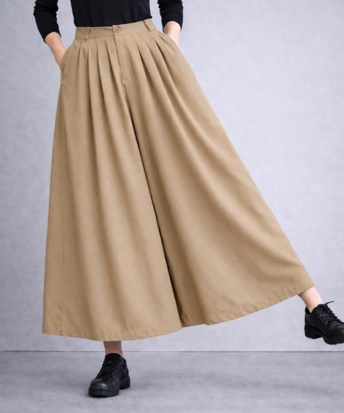 「SallyLunn」 スラックス MEDIUM カーキ レディース_画像4