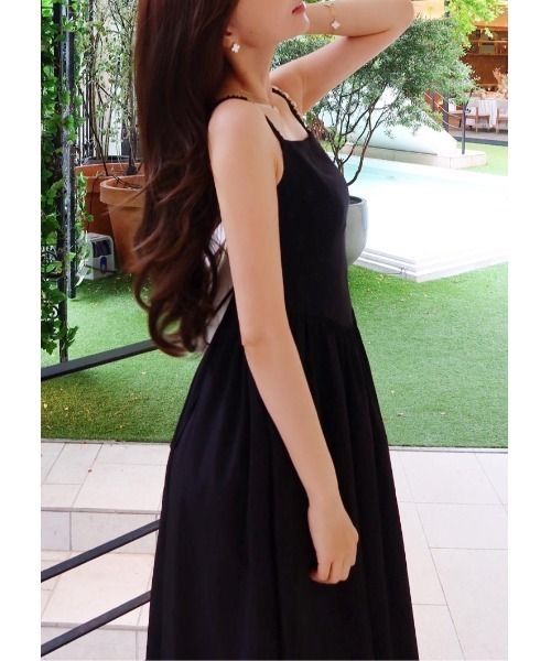LUDICRUM キャミワンピース ブラック LUDICRUM（ルーディクルム） ワンピース 夏 Back open dress