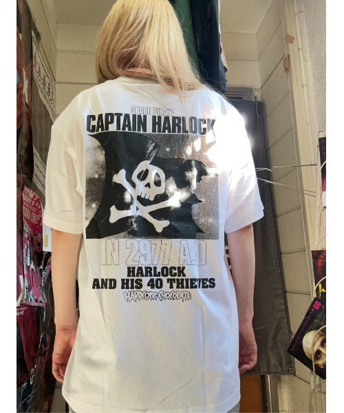 tシャツ 宇宙海賊キャプテンハーロック 無限の海(海賊旗ホワイト