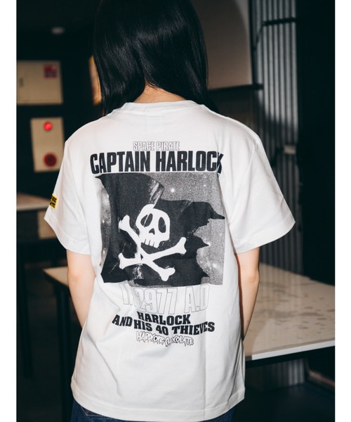 tシャツ 宇宙海賊キャプテンハーロック 無限の海(海賊旗ホワイト