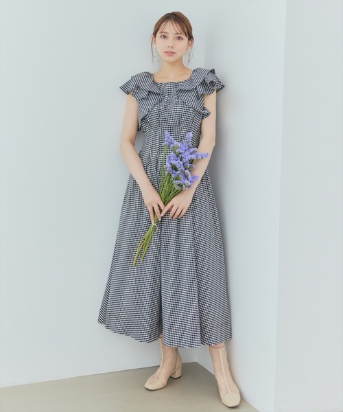 「WILLSELECTION」 ノースリーブワンピース MEDIUM ラベンダー レディース_画像5