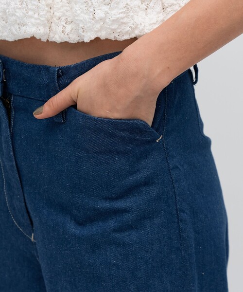 「BACCA」 デニムパンツ 36 ブルー レディース_画像9