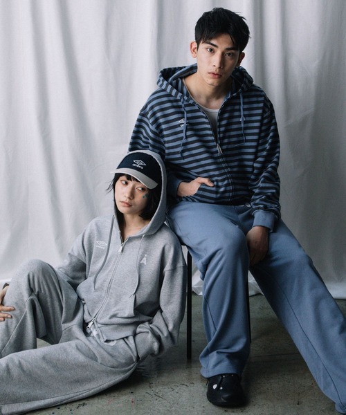 ALAND パーカー 「UNISEX」ALAND×UMBRO／裏毛パーカー レディース