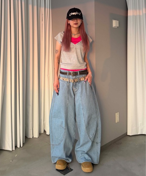 「sedacle」 デニムパンツ LARGE ライトブルー メンズ_画像2