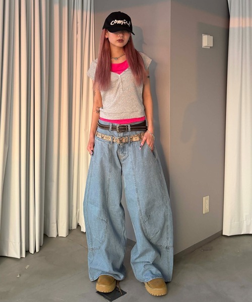 「sedacle」 デニムパンツ LARGE ライトブルー メンズ_画像3