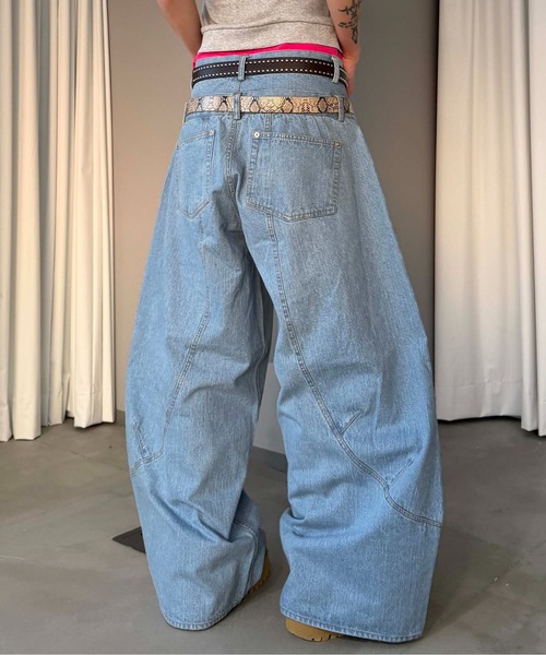 「sedacle」 デニムパンツ LARGE ライトブルー メンズ_画像9
