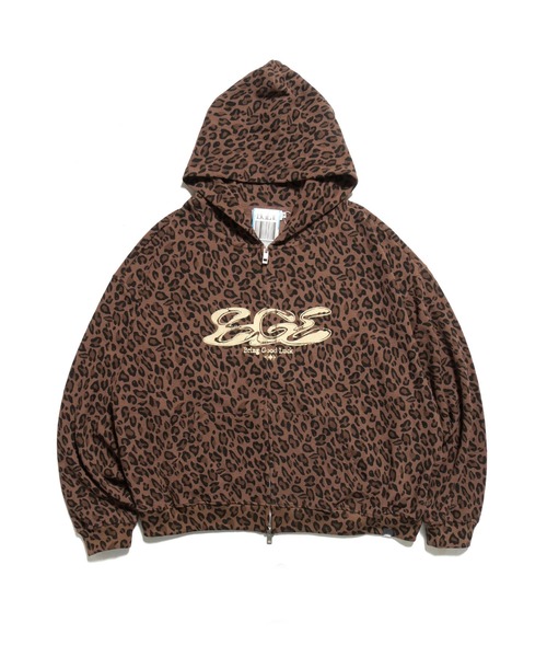 BGL パーカー BGL LOGO LEOPARD ZIP PARKA / ワッフル / サーマル