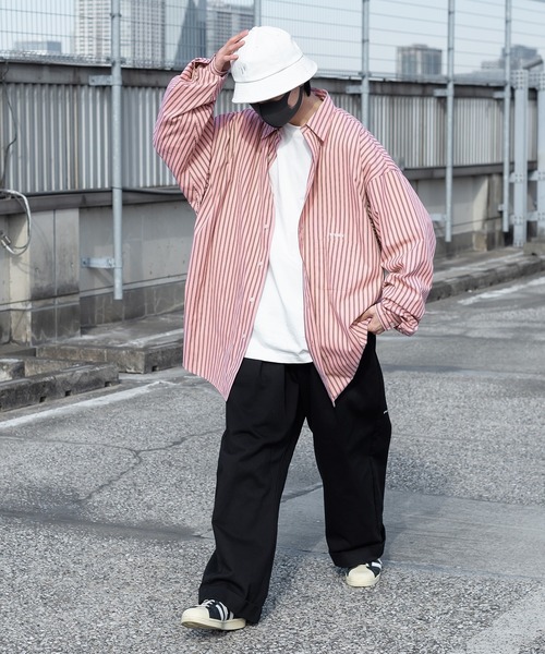 Perushu ワイドパンツ チノパン ワンロールワイドチノパン メンズ 