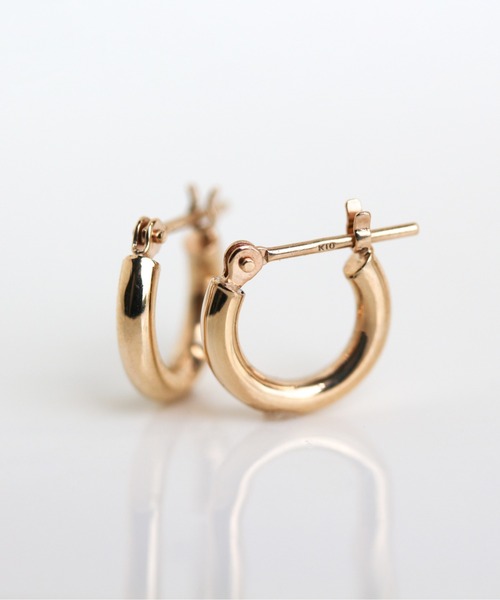 ピアス ゴールド スナップ フープ ピアス | K10YG レディース メンズの画像