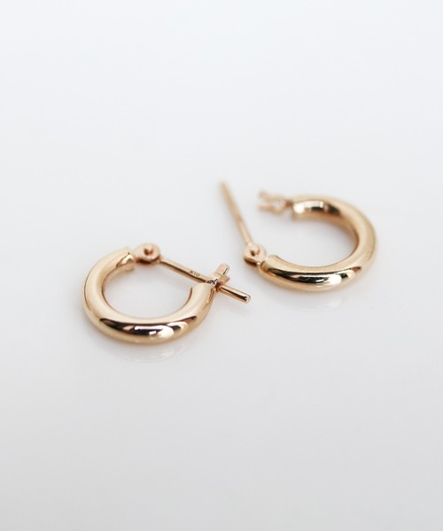 ピアス ゴールド スナップ フープ ピアス | K10YG レディース メンズの画像
