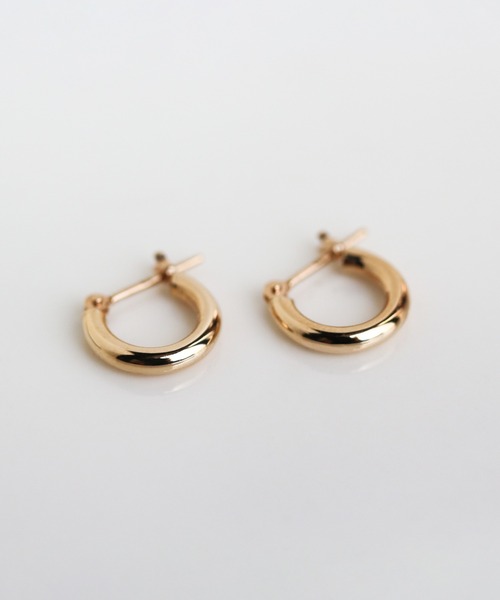 ピアス ゴールド スナップ フープ ピアス | K10YG レディース メンズの画像