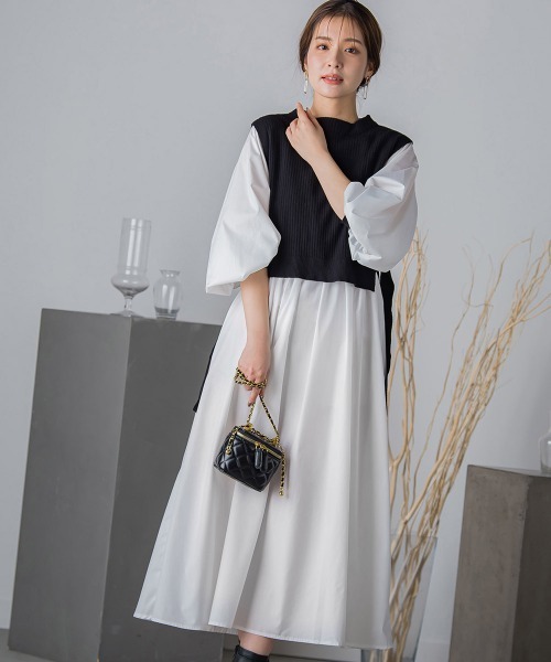 ワンピース 2点セット ニットベスト シャツワンピース アンサンブル 手洗い可能 Zozotown Yahoo 店 通販 Yahoo ショッピング