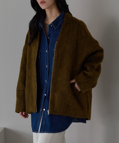 sakishimatokyo ノーカラーコート コート 「選べる柄」ノーカラー