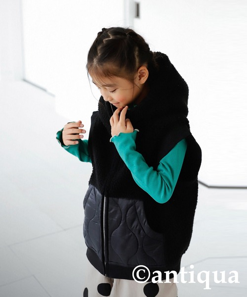 antiqua ベスト フード付きボアベスト キッズ 子供服 男の子