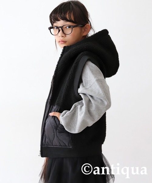 antiqua ベスト フード付きボアベスト キッズ 子供服 男の子