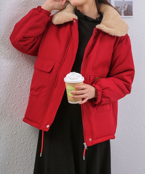MAISON DE THERESE トレンチコート コート 「低身長向け」ファー