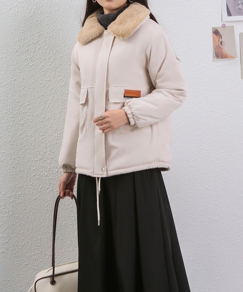 MAISON DE THERESE トレンチコート コート 「低身長向け」ファー