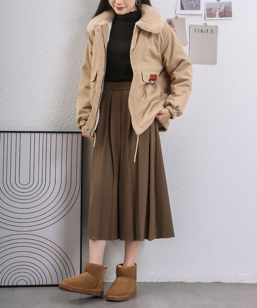 MAISON DE THERESE トレンチコート コート 「低身長向け」ファー
