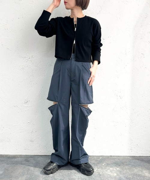 apres jour mignon パンツ ジップデザインパンツ【ZOZOTOWN限定