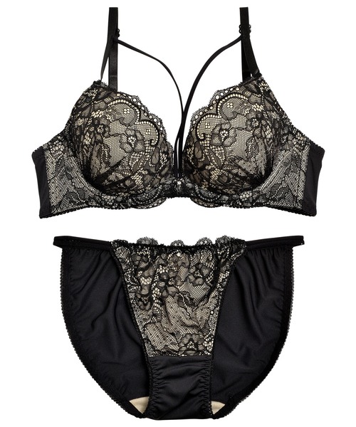 ブラジャー ショーツセット 特別な日にもWパッドで激盛り！ヌーディー