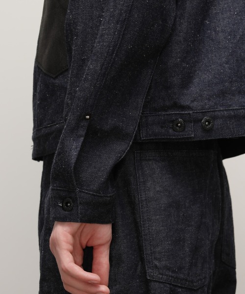 Schott/ショット 麻デニム レザーコンビ Schott N.Y.C デニムジャケット gジャン Schott/ショット/DENIM