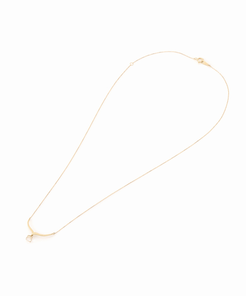 新品Lilas リラ ラフカットクォーツ テクスチャーネックレス K10ゴールド ラフカットクォーツテクスチャーネックレス K10（ネックレス