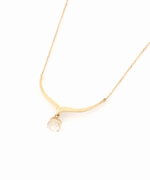 新品Lilas リラ ラフカットクォーツ テクスチャーネックレス K10ゴールド ラフカットクォーツテクスチャーネックレス K10（ネックレス