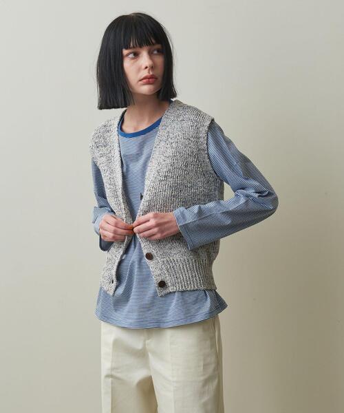 ベスト ジレ 「Steven Alan」メランジ テープヤーン ニット ベスト レディース STEVEN ALAN ベスト ジレ 「Steven Alan」メランジ テープヤーン