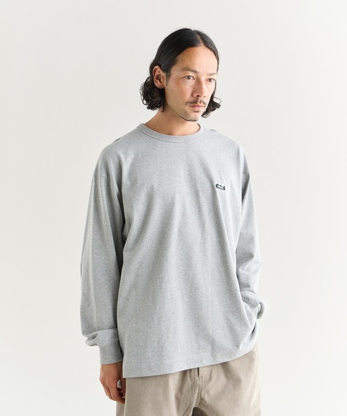 NANGA tシャツ ECO HYBRID BOX LOGO EMBROIDERY L/S TEE / エコ