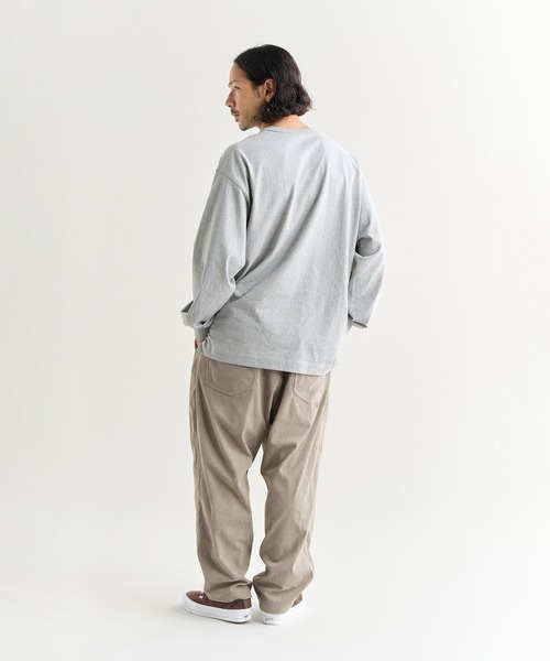 NANGA tシャツ ECO HYBRID BOX LOGO EMBROIDERY L/S TEE / エコ