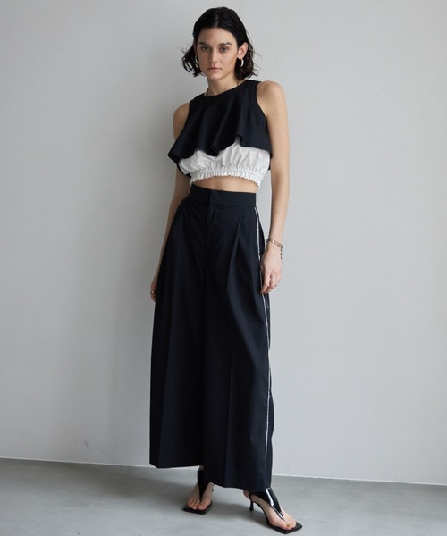 JOSE MOON タンクトップ PAFFHEM CROP TANKTOP/パフヘムクロップタンク  