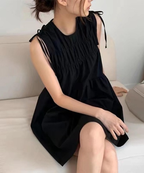 MAISON DE THERESE（メゾン ド テレーズ） ワンピース 肩リボン