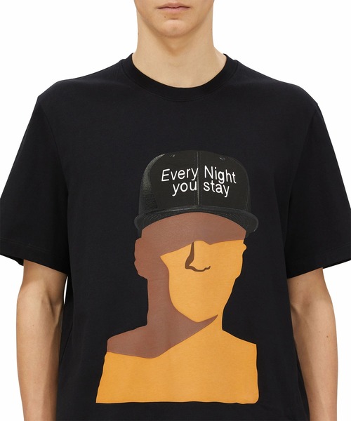MSGM tシャツ MSGM×TIAGO ALEXANDRE 「Every night you stay」プリント 