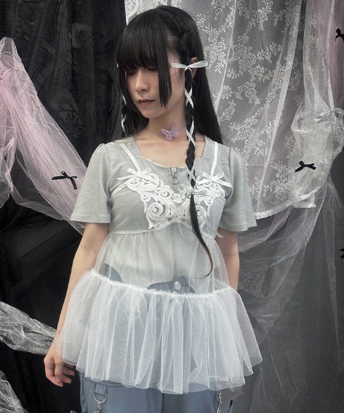 axes femme POETIQUE ベスト ジレ オディールチュールビスチェ