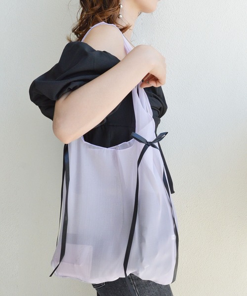 styiro エコバッグ ribbonオーガンジートート : ZOZOTOWN Yahoo