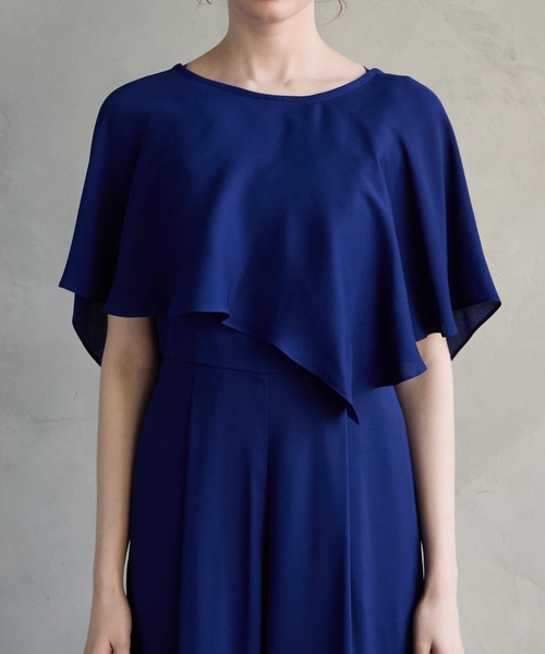 AIMER（エメ） パンツドレス ケープ付きマルチWAYストレートパンツ