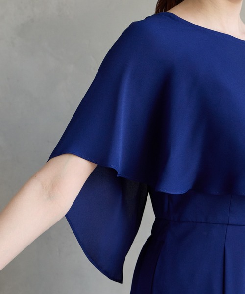 AIMER（エメ） パンツドレス ケープ付きマルチWAYストレートパンツ